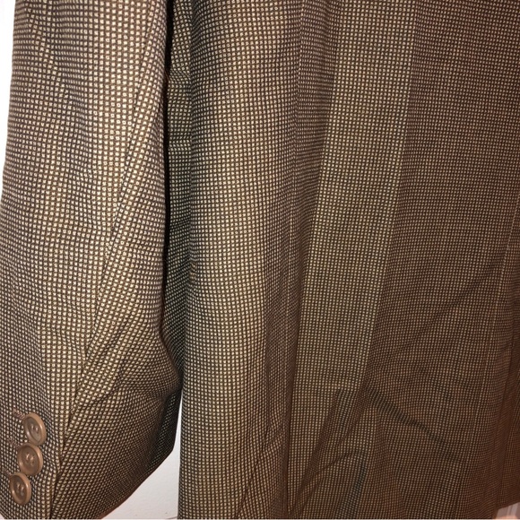 Emporio Armani Made In Italy Mens Blazer Coat Dress Jacket Size Xl Tan - Picture 5 of 9